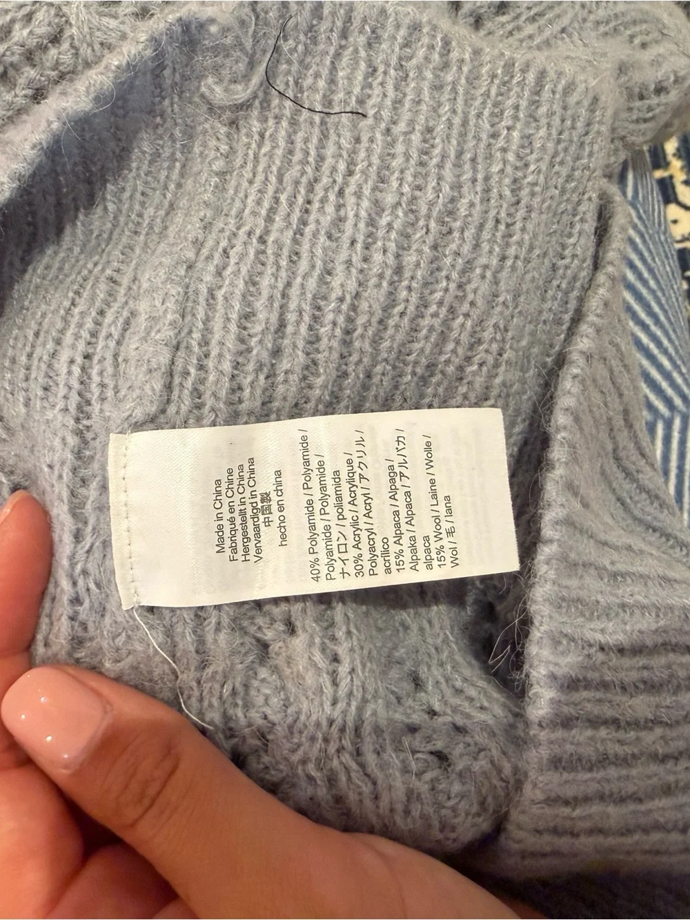 J. Crew Light Gray Cable Knit Crewneck Sweater